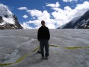 Myself, backlight, at the highest point on the glacier we were allowed to go to.
Taken by other friendly tourists.
