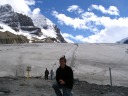Myself, posing at the base of the glacier.
Taken with the timer and the help of a flat rock.
